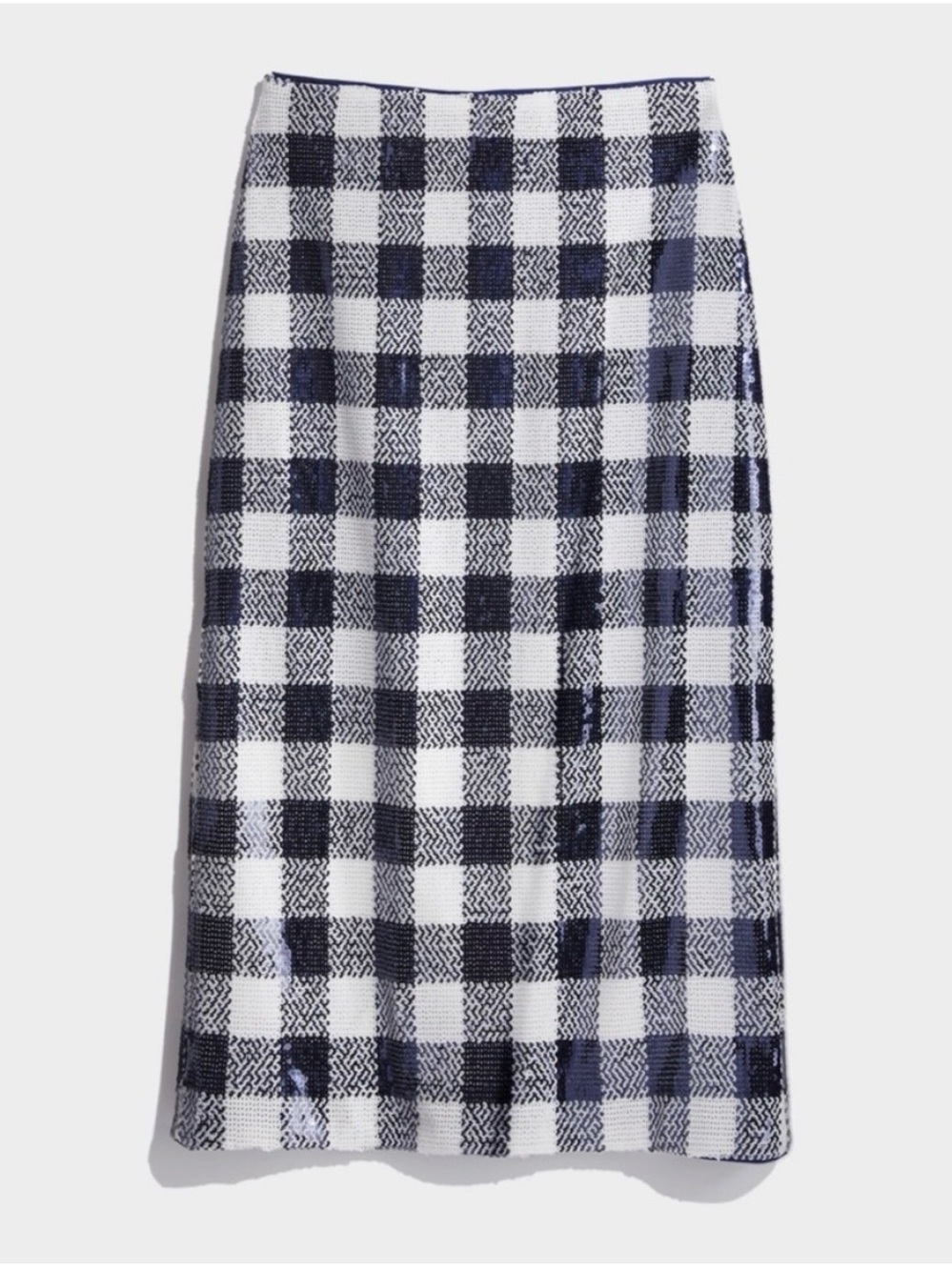Vineyard Vines Navy and White Gingham Midi Skirt **excellent condition**